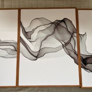Smoke Effect Framed Canvas Wall Decor